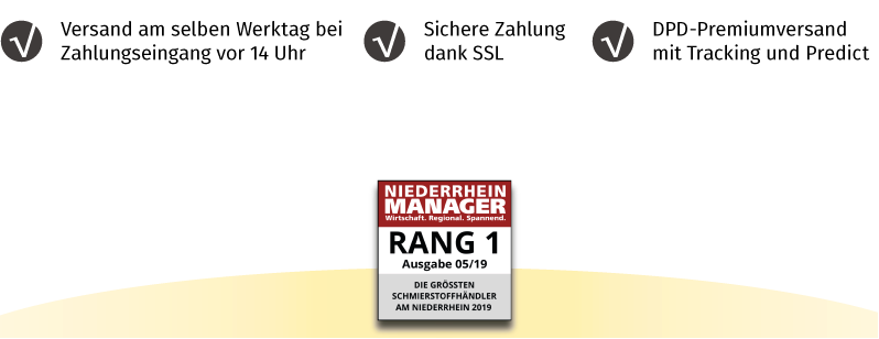 Rang 1 unter den Schmierstoffhändlern, Niederrhein Manager Ausgabe 05/19